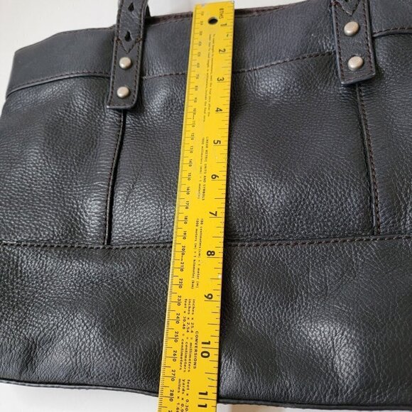 FOSSIL Black Leather Maddox XL Laptop Work Tote Shoulder Bag - Picture 12 of 13
